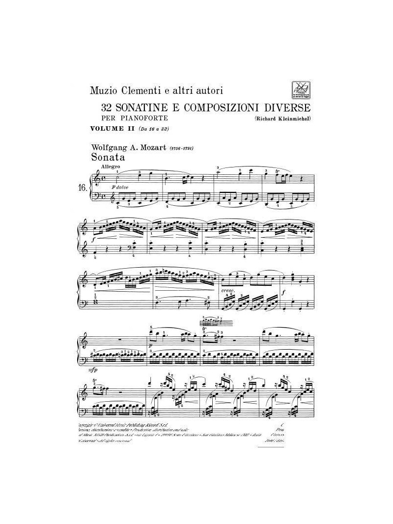 32 Sonatine e composizioni diverse per pianoforte Vol.II