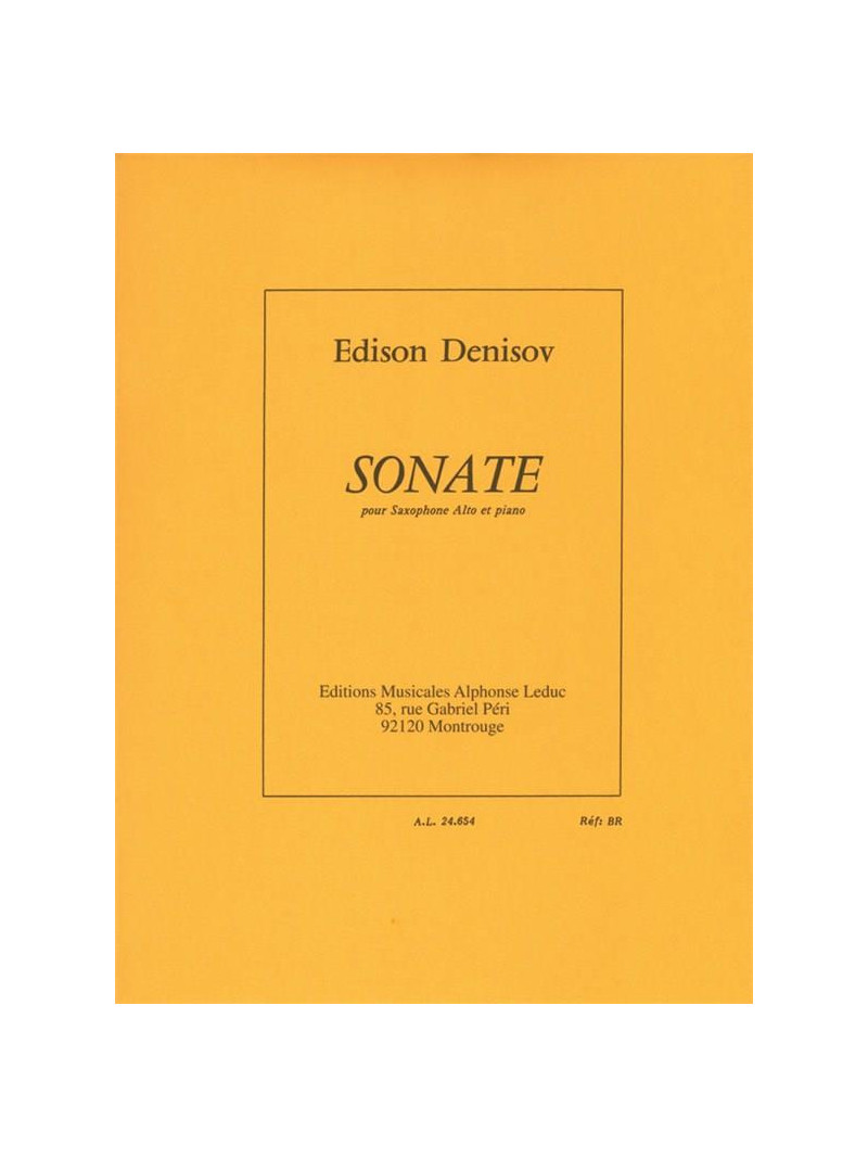 Sonata For Alto Saxophone And Piano