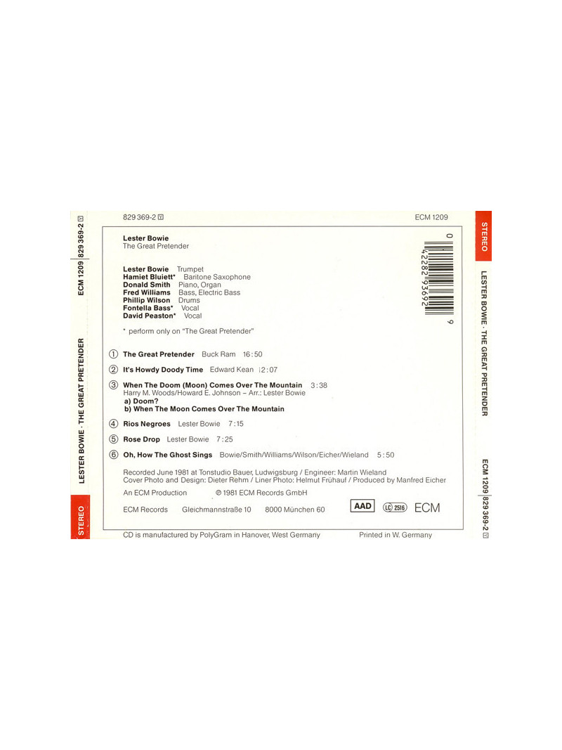 CD - The Great Pretender (ECM)
