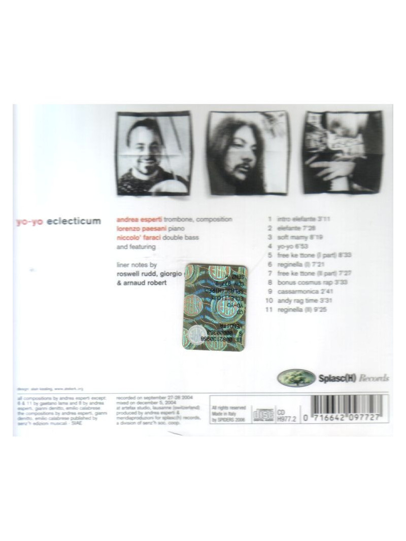 Andrea Esperti - Yo-Yo,  Eclecticum (CD)