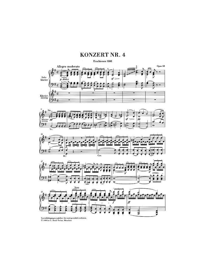 Beethoven - Piano Concerto no. 4 in In G-dur Op. 58