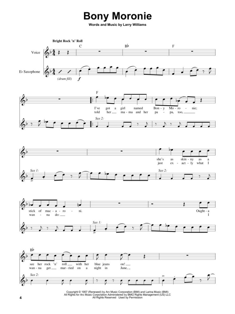 Rock 'n' Roll: Saxophone Play-Along Volume 1 (book/CD)