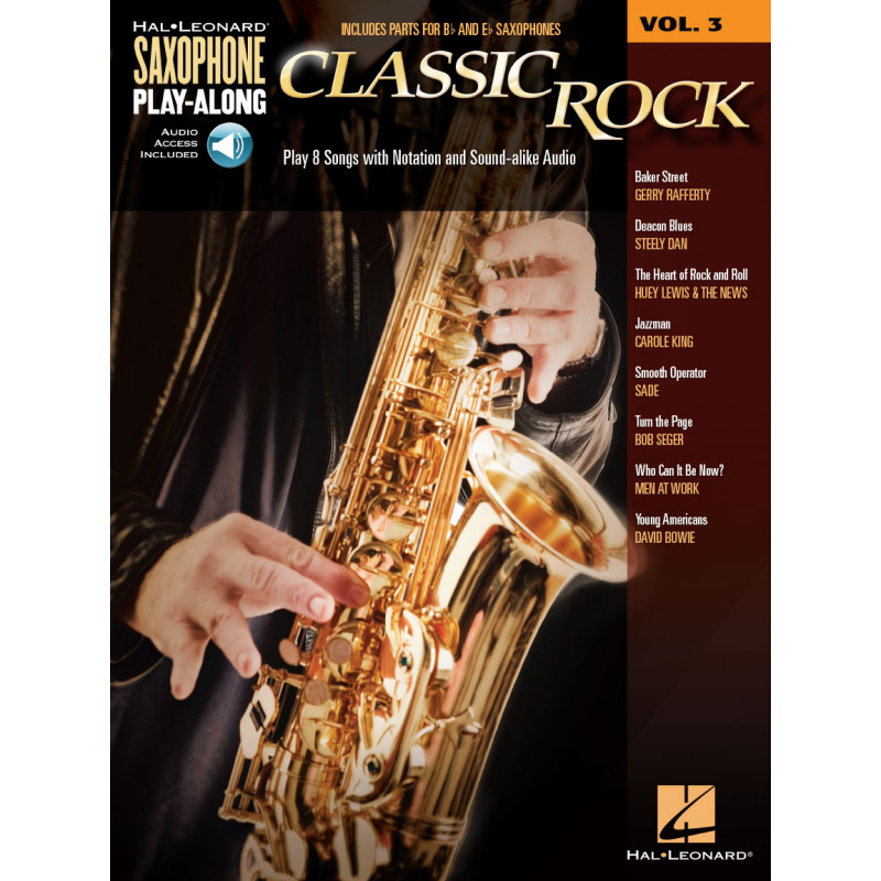 Classic Rock: Saxophone Play-Along Volume 3 (book/CD)