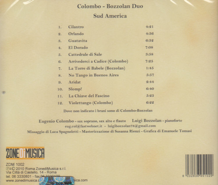 Eugenio Colombo, Luigi Bozzolan - Sud America (CD)