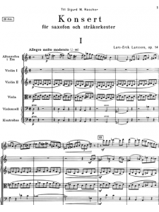 Concerto for Saxophone and String Orchestra