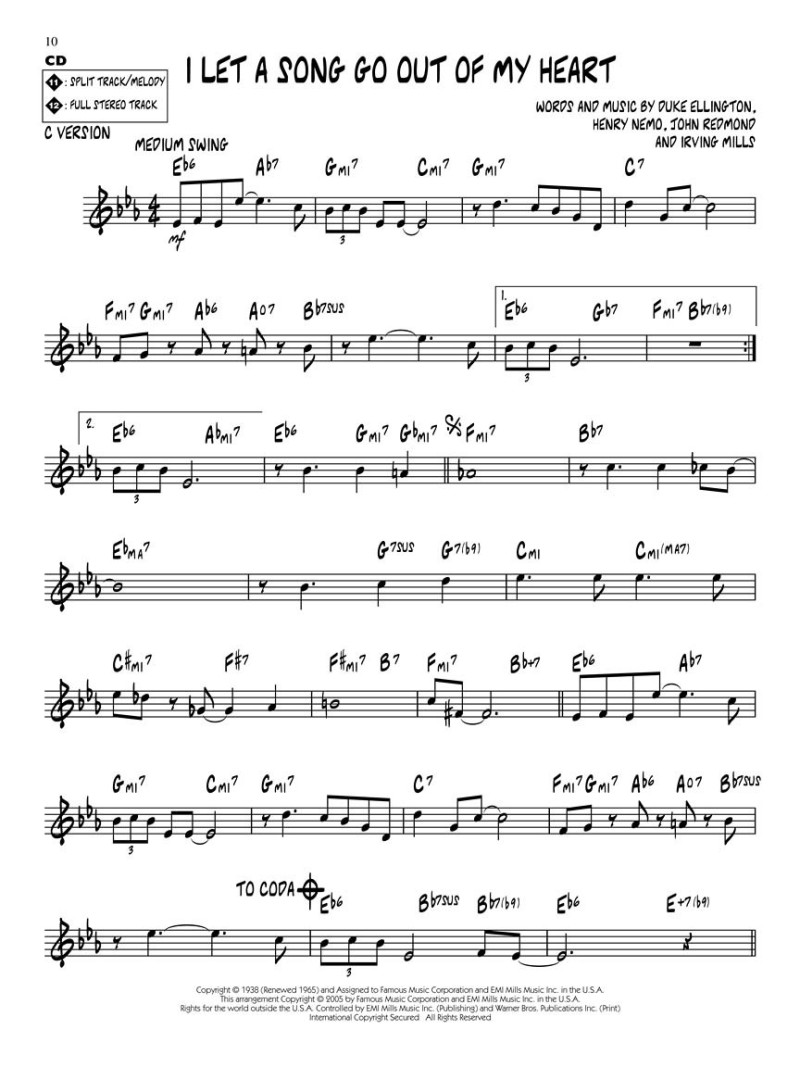 Jazz Play-Along Volume 41: Duke Ellington Classic (book/CD)