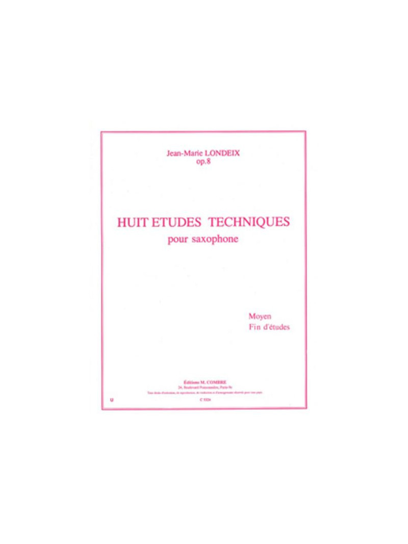 Huit Etudes techniques pour Saxophone