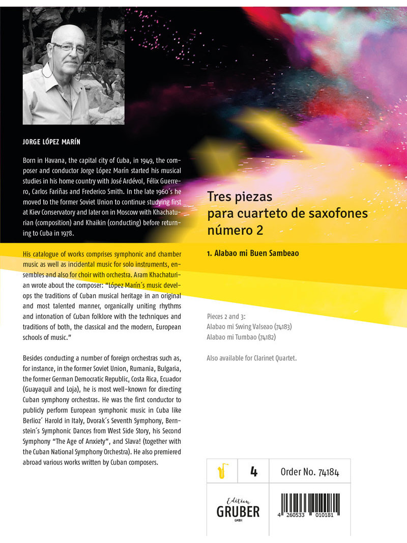 Tres Piezas N°2 (saxophone quartet)