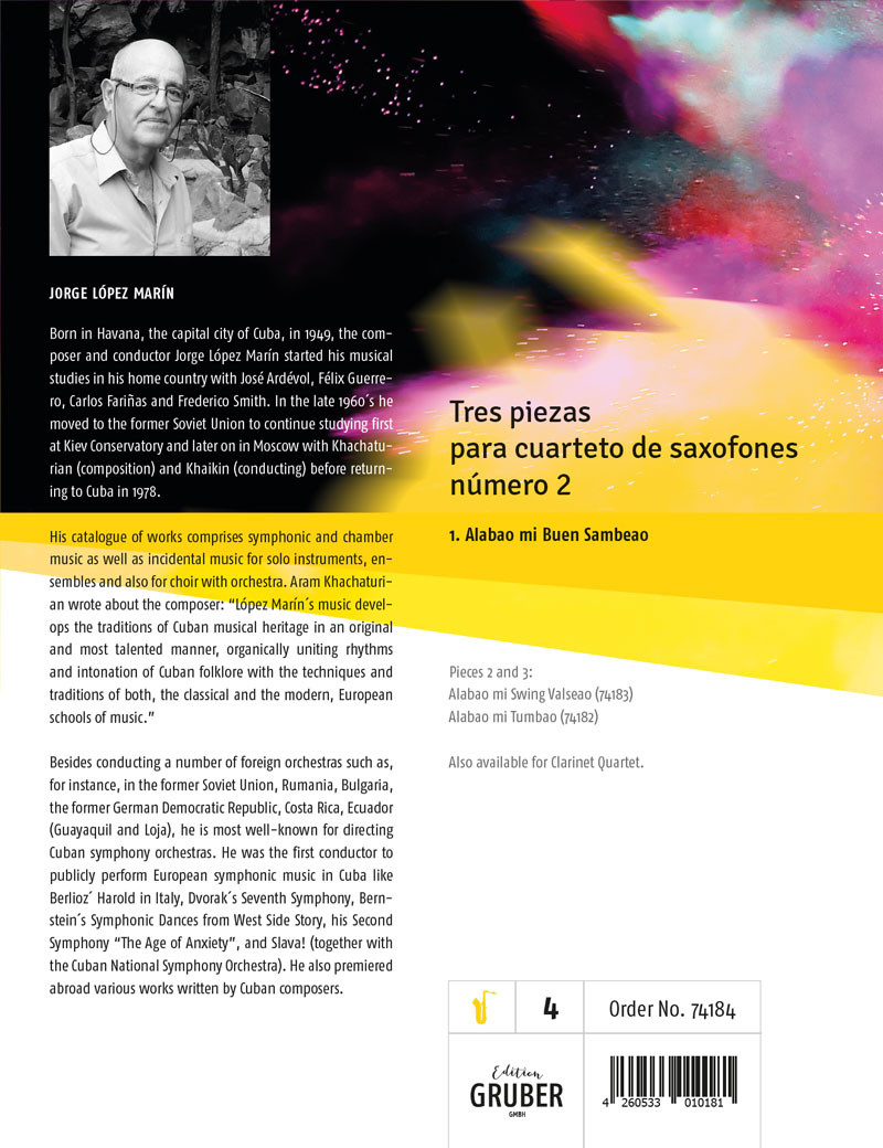 Tres Piezas N°2 (saxophone quartet)