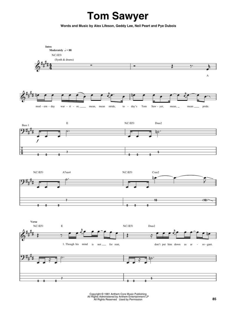 Rush – The Spirit of Radio (Bass Recorded Version)