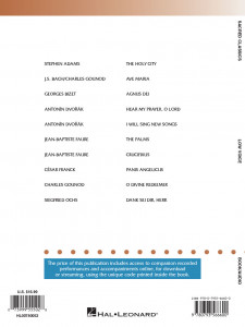 Sacred Classics: Low Voice  (book/CD sing-along) 