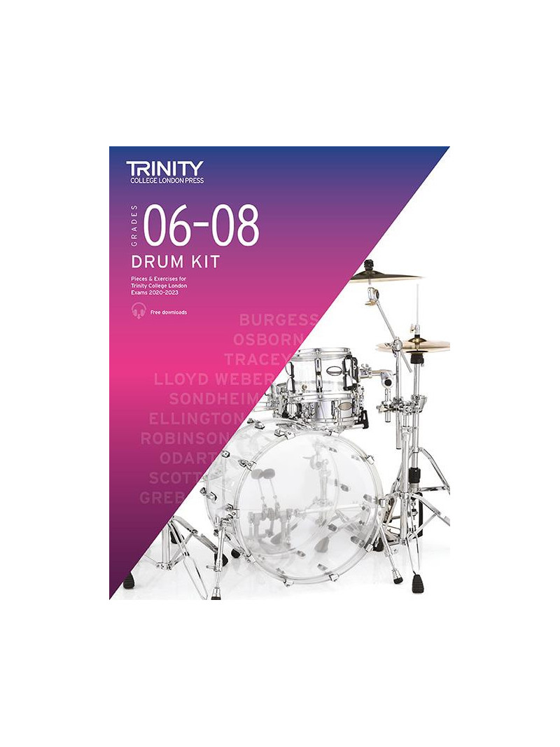 Trinity Drum Kit Grade 6-8  2021-2023 (book/Audio Download)
