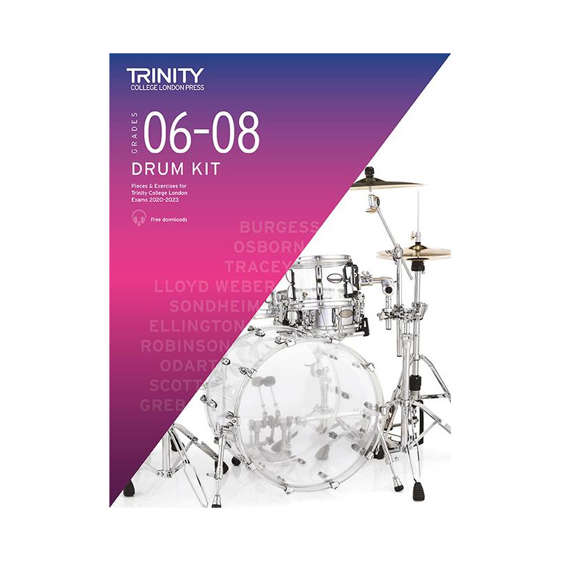 Trinity Drum Kit Grade 6-8  2021-2023 (book/Audio Download)