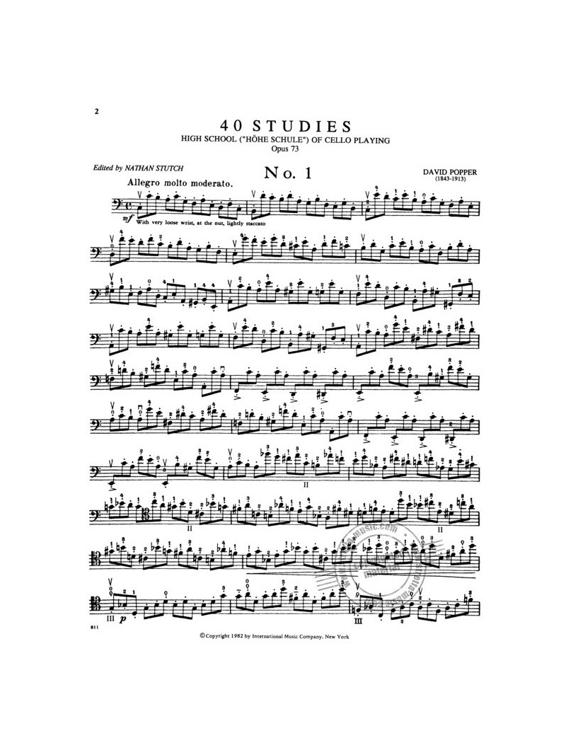 40 Studies - High School of Cello playing op 73