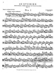40 Studies - High School of Cello playing op 73