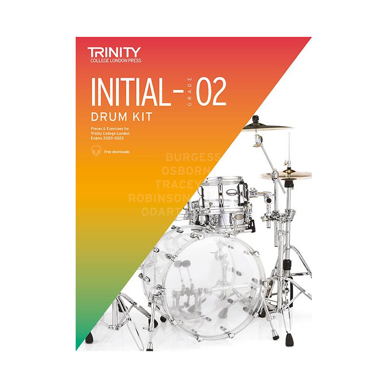 Trinity Drum Kit Initial - Grade 2   2021-2023 (book/Audio Download)