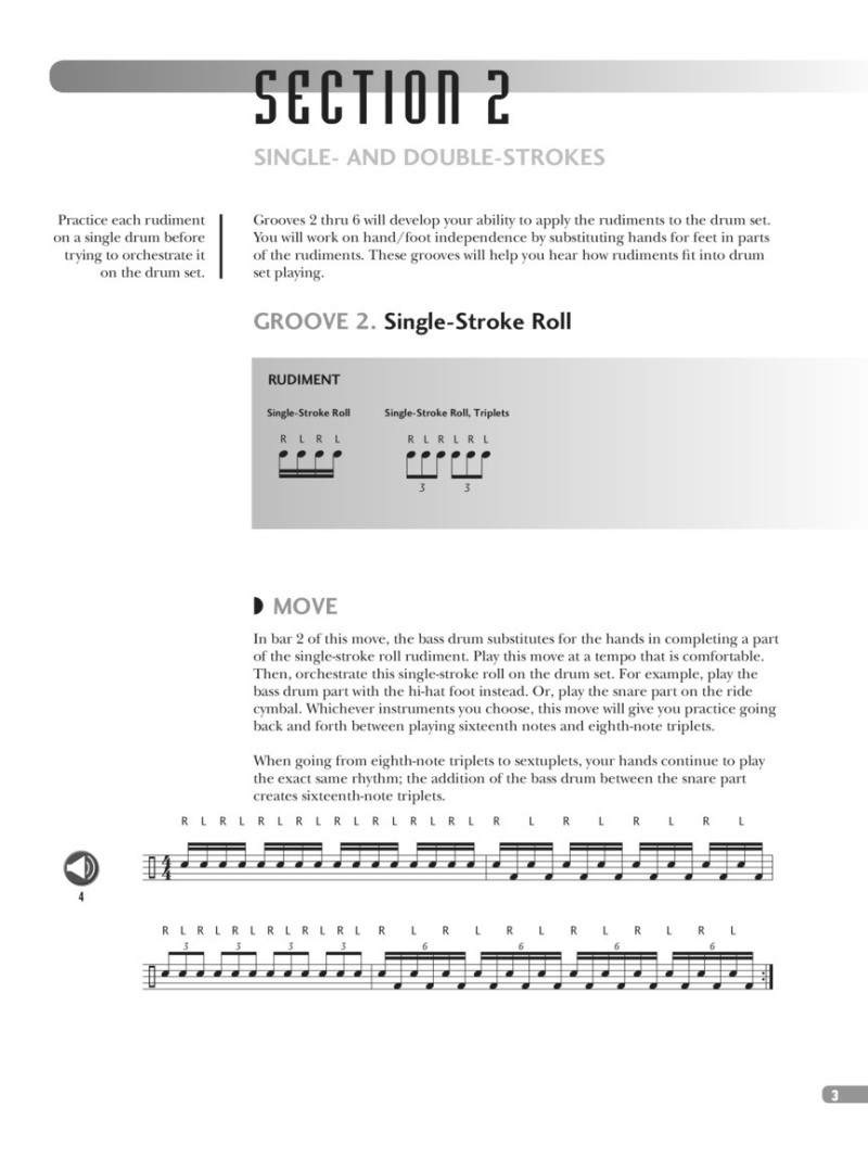 Rudiment Grooves for Drum Set (book/CD)
