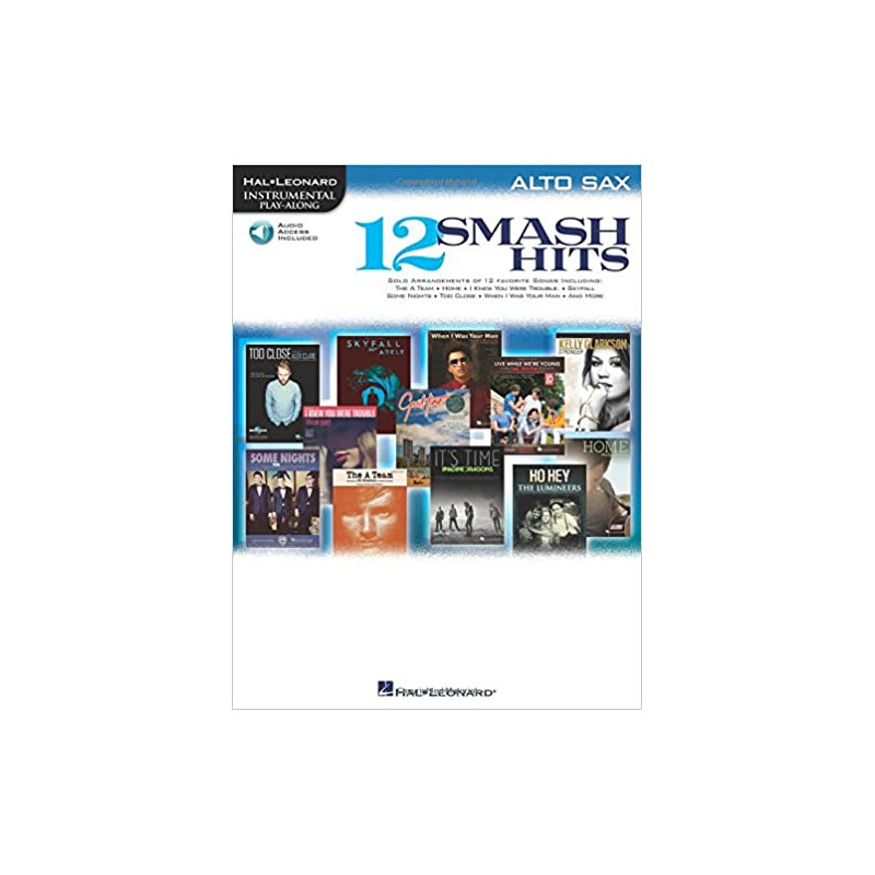 12 Smash Hits - Instrumental Play-Along for Alto Sax (book/CD)