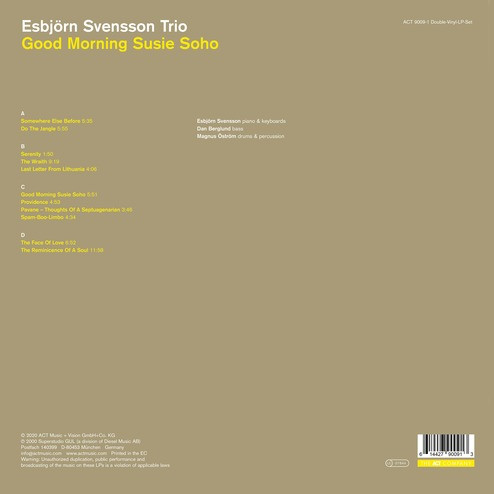 Esbjörn Svensson Trio - Good Morning Susie Soho (2 LP)