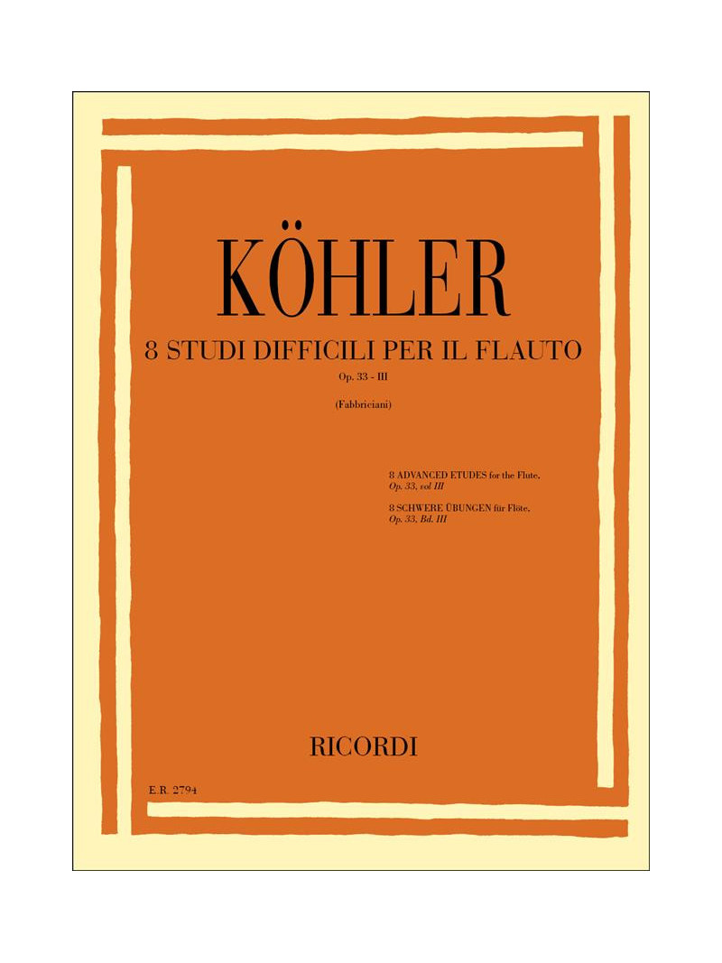 8 Studi difficili per il flauto