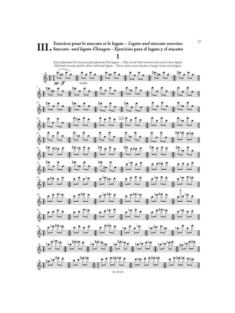 Études pour les notes aigues et graves au saxophone