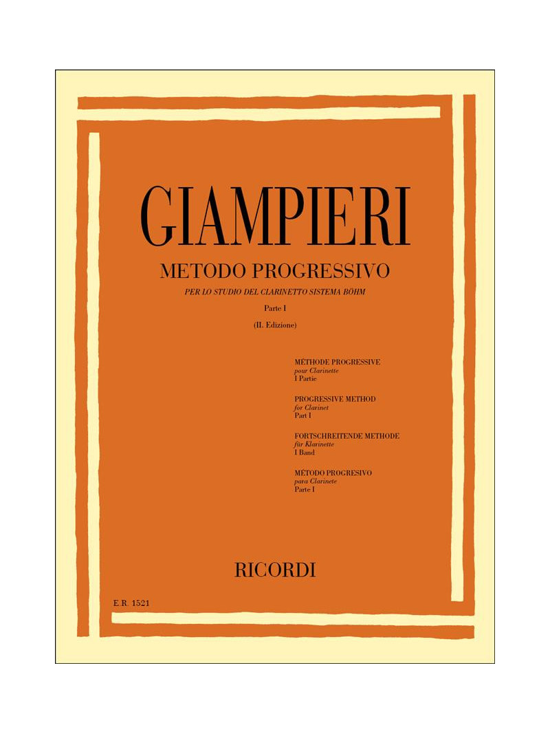 Metodo progressivo per lo studio del clarinetto Part. I