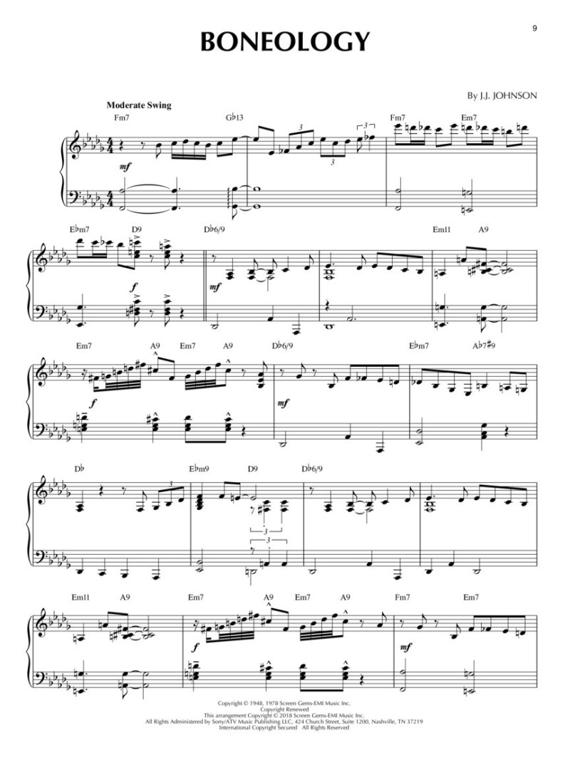 Bebop Classics: Jazz Piano Solos
