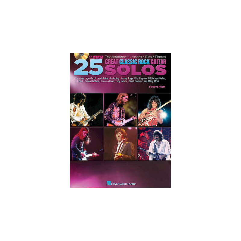 25 Great Classic Rock Guitar Solos (book/CD)