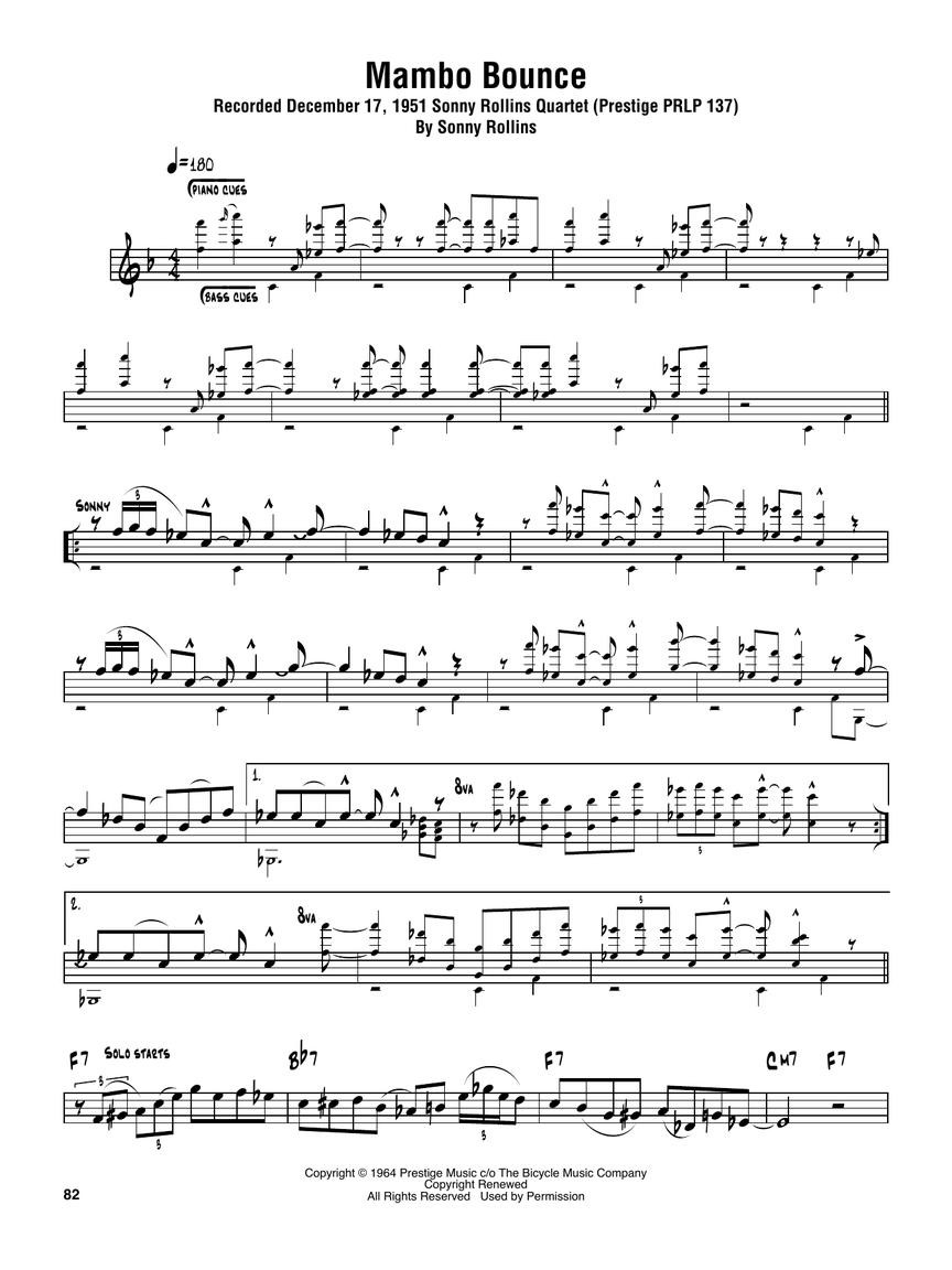 Sonny Rollins – Omnibook (C Instruments)