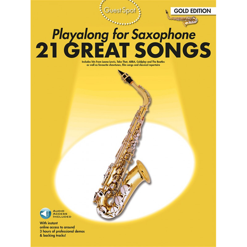 Guest Spot: Playalong  21 Great Songs For Alto Sax (book/Download Card)
