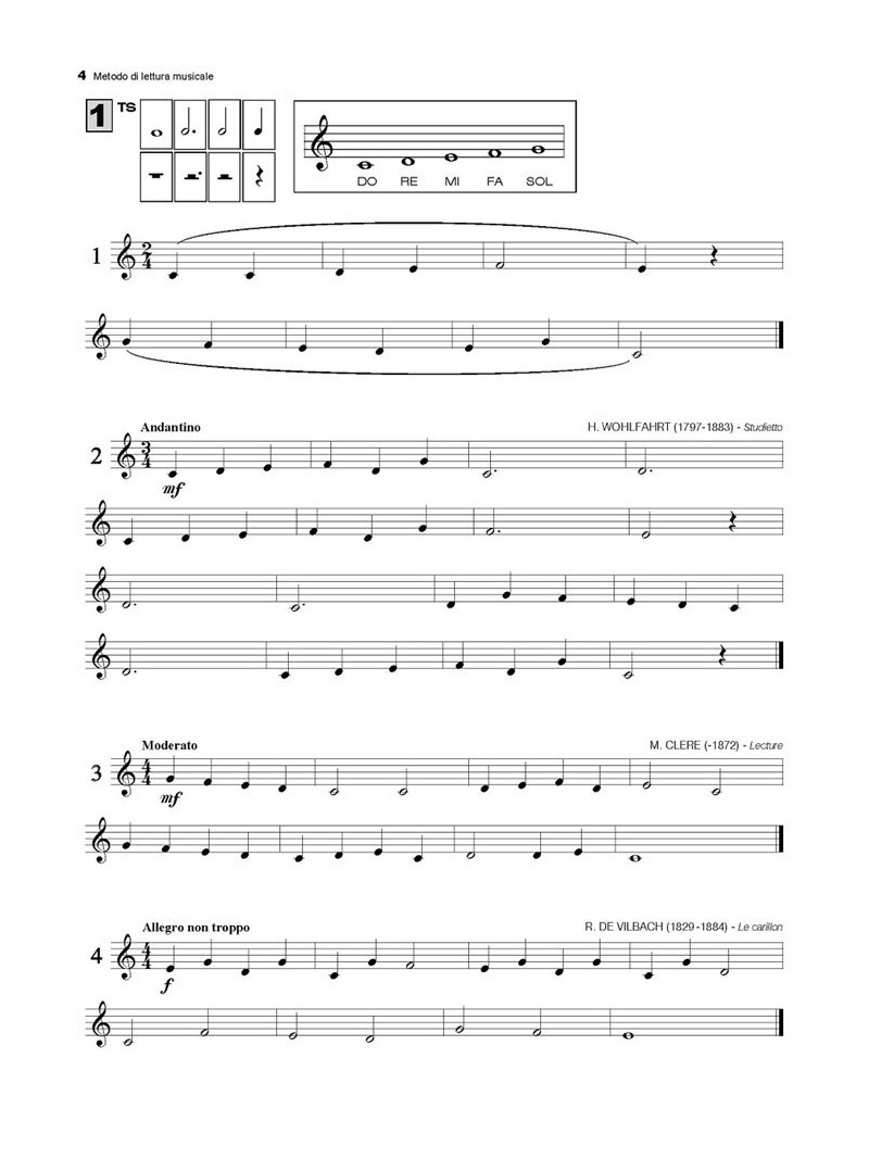 Metodo di lettura musicale Vol. 1