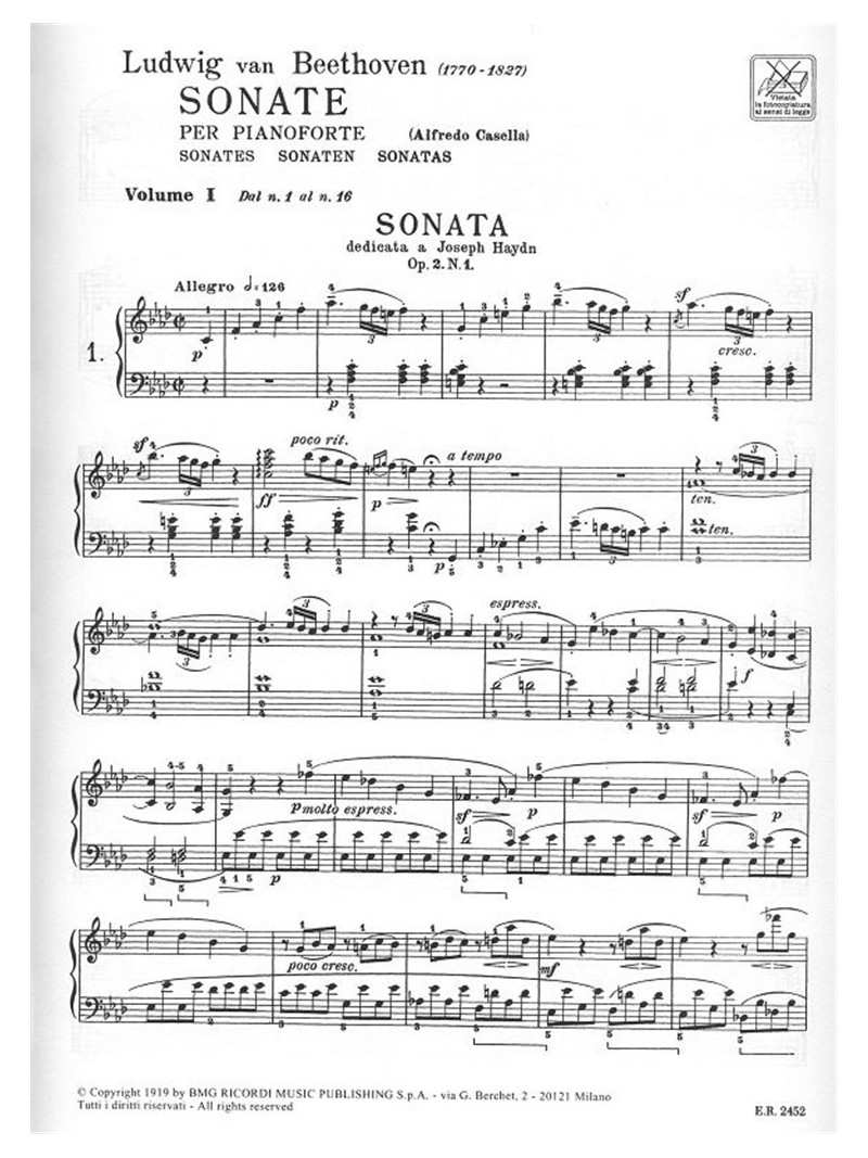 Beethoven - Sonate Per Pianoforte Vol. I