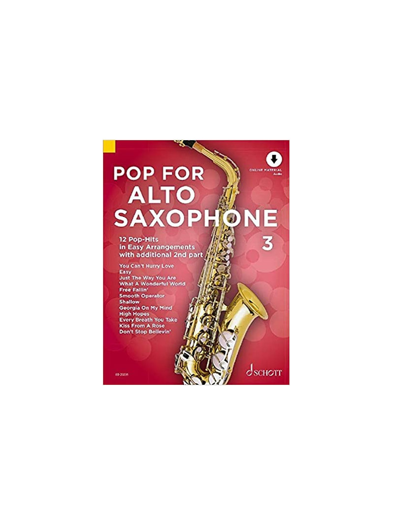 Pop For Alto Saxophone 3 (book/Audio Online)