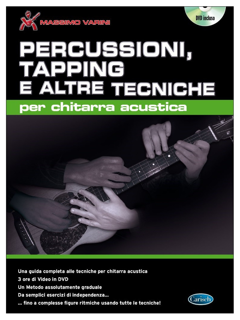 Percussioni, Tapping e altre Tecniche per Chitarra Acustica (book/DVD)