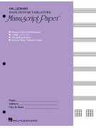 Bass Guitar Tablature Manuscript Paper