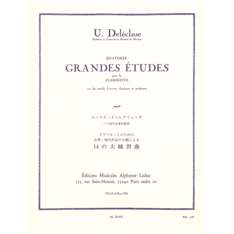 14 Grandes Etudes pour le Clarinette