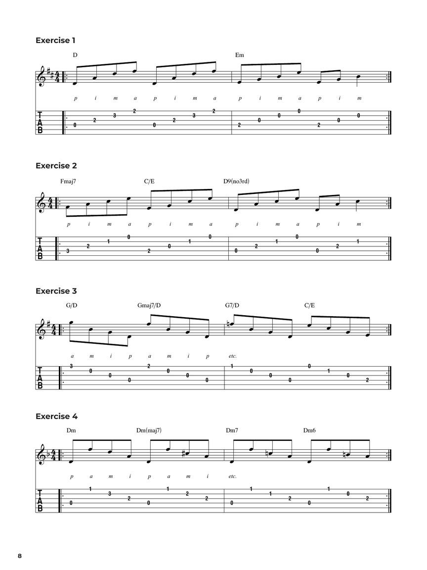 Fingerstyle Guitar Coordination (book/Video Online)