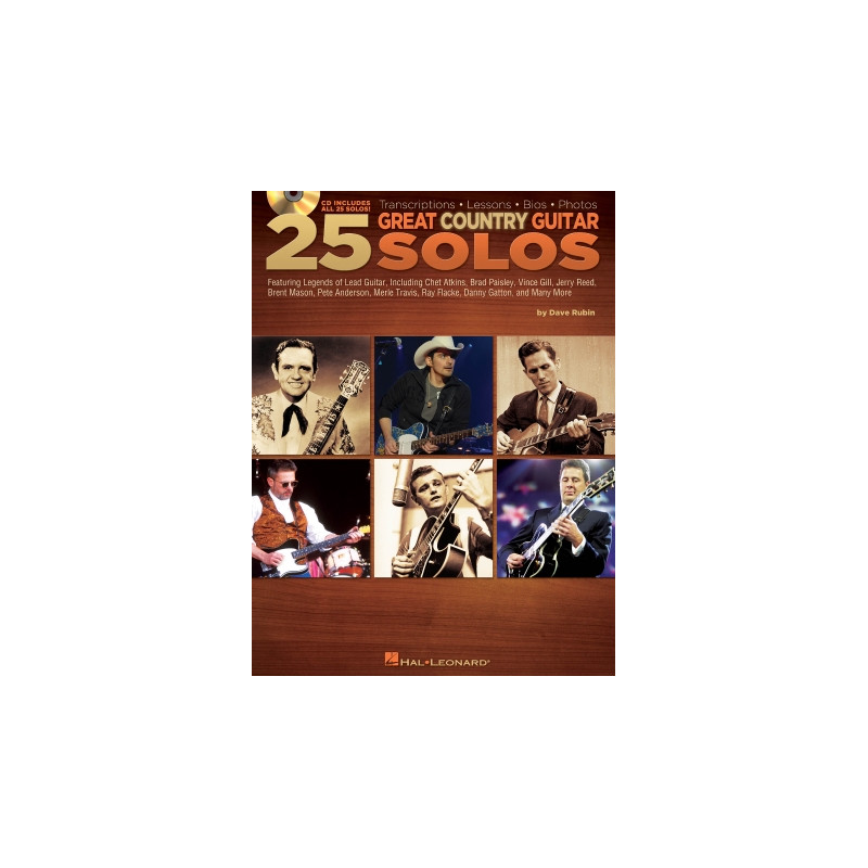 25 Great Country Guitar Solos (book/CD)