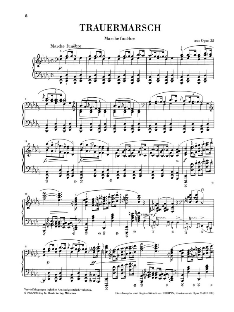 Marche Funebre (Aus Sonate Opus 35)