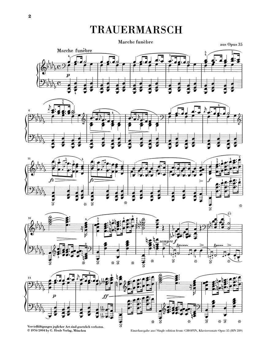 Marche Funebre (Aus Sonate Opus 35)
