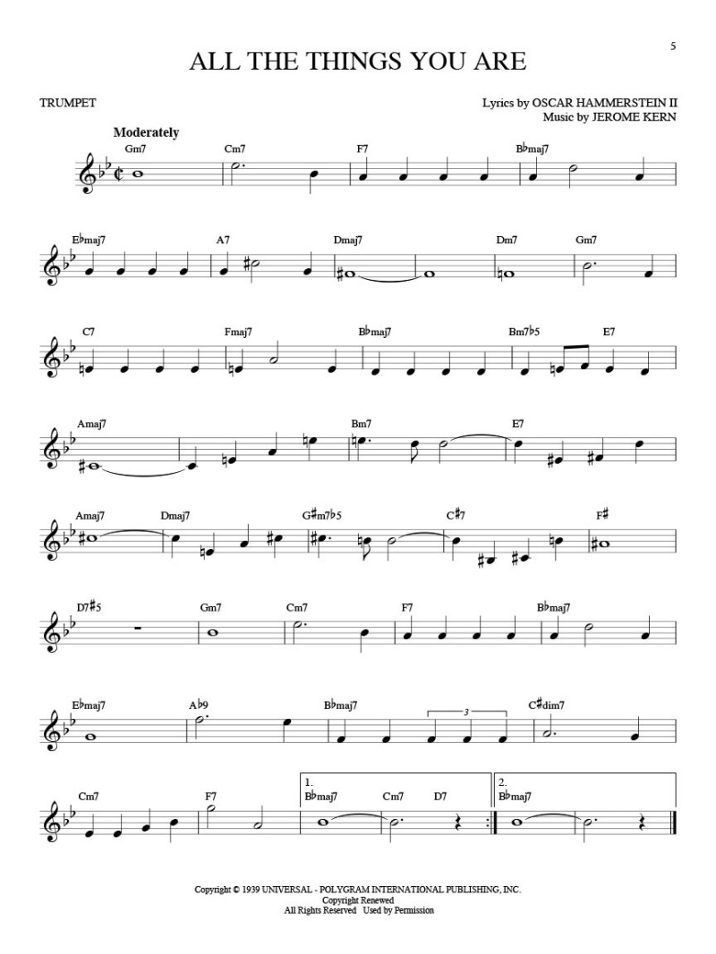 101 Jazz Songs for Trumpet