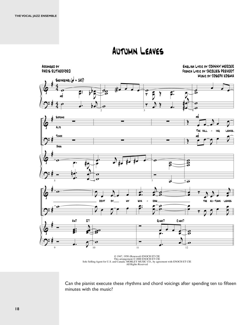 The Vocal Jazz Ensemble (book/CD)