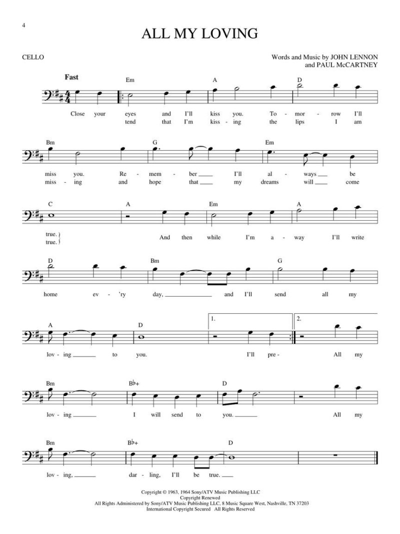 Easy Pop Melodies - For Cello