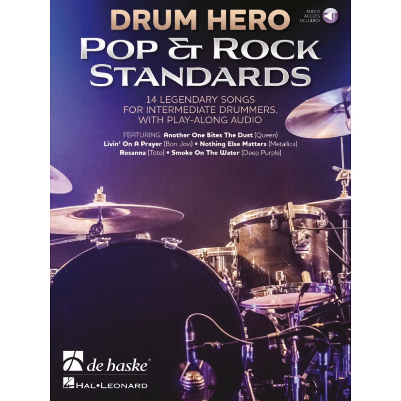 Drum Hero – Pop & Rock Standards (book/Audio Online)