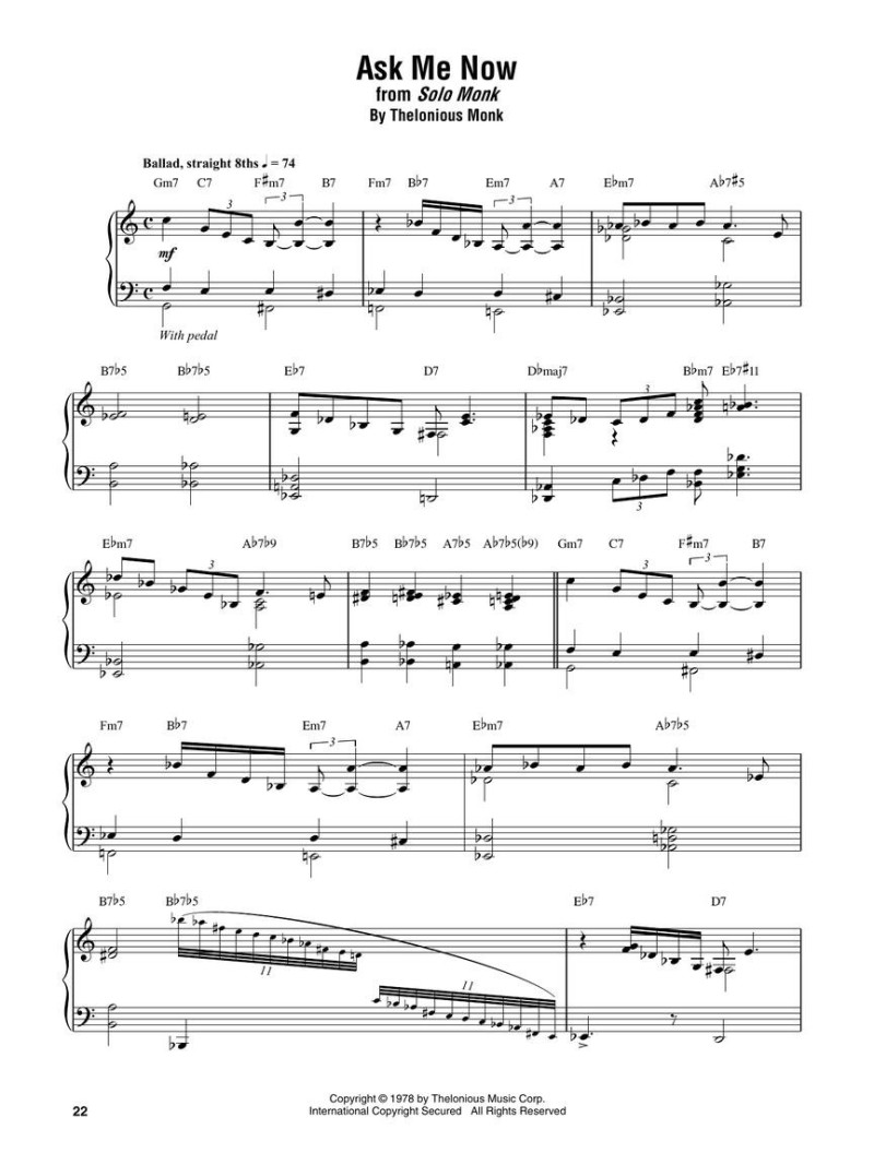 Thelonious Monk - Omnibook for Piano