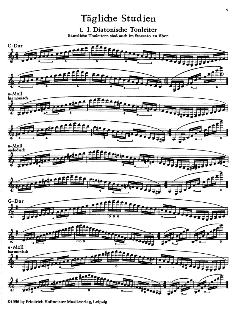 Tagliche Studien (Daily Studies) Op. 63