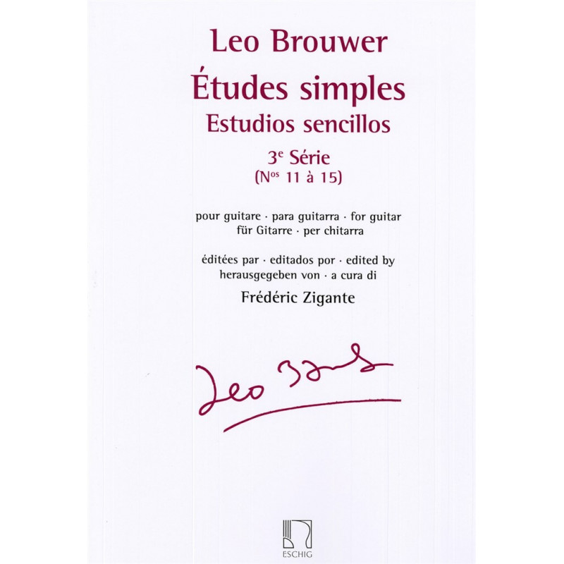 Leo Brouwer - Estudios Sencillos (3e Serie No. 11 a 15))