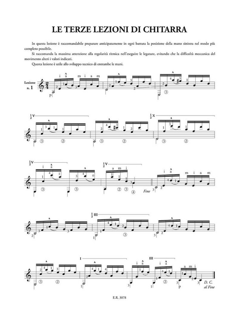 Sagreras - Le Terze Lezioni di Chitarra