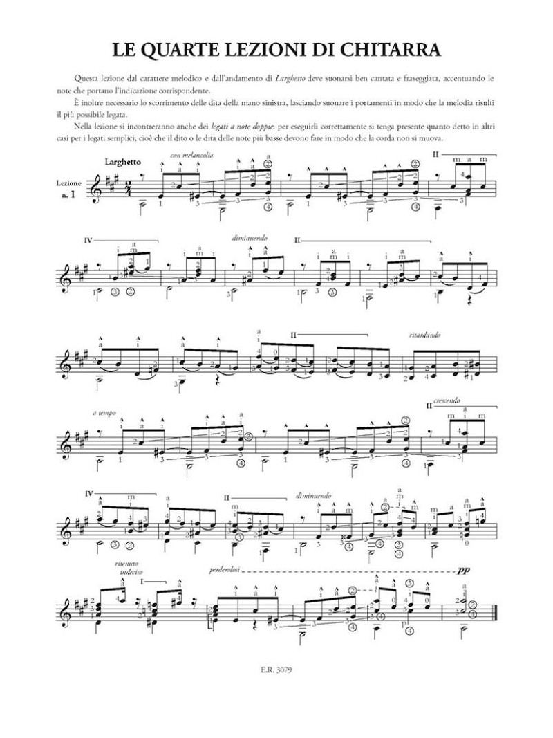 Sagreras - Le Quarte Lezioni di Chitarra