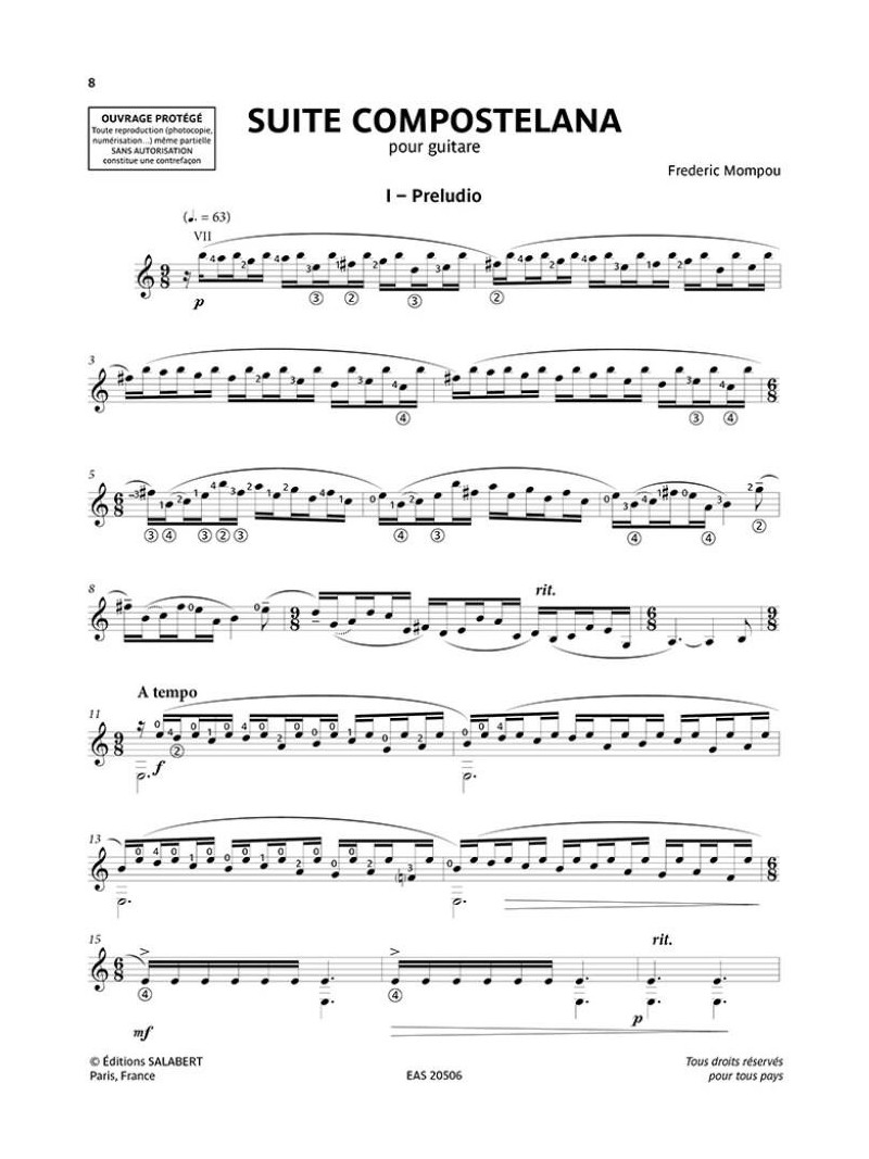 Frederic Mompou - Suite Compostelana